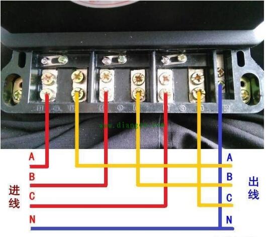深圳浩寧達(dá)DTZ22三相四線智能電能表直能式怎么接線？