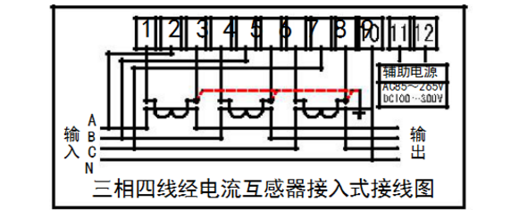 杭州華立DTZY545C三相四線本地費控智能電能表加互感器怎么接線？